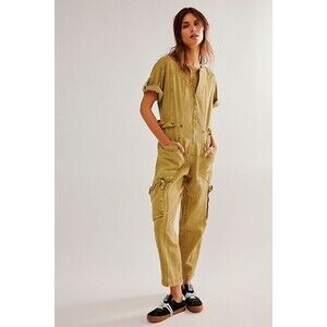 Free People Free-Est Let's Ride One-Piece Jumpsuit Straight Leg M NWD 284780